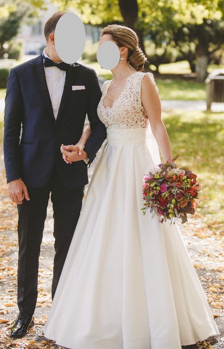 Rochie mireasa Bien Savvy, voal si crinolina (marime 34-36)