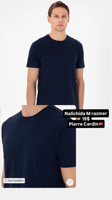 Futbolka original Pierre Cardin M skidka