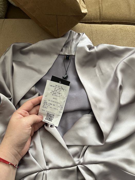 Сребриста рокля LUCY Fashion