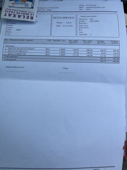 Kia picanto pret bun