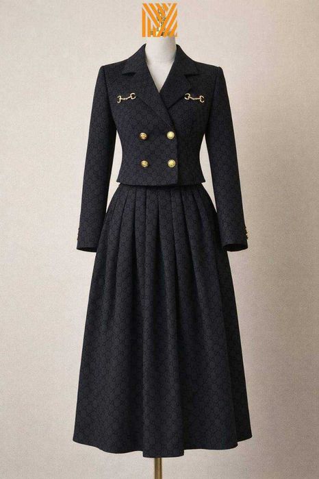 Compleu dama elegant cu fusta