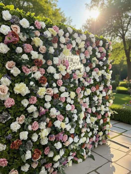 Фотозона из цветов