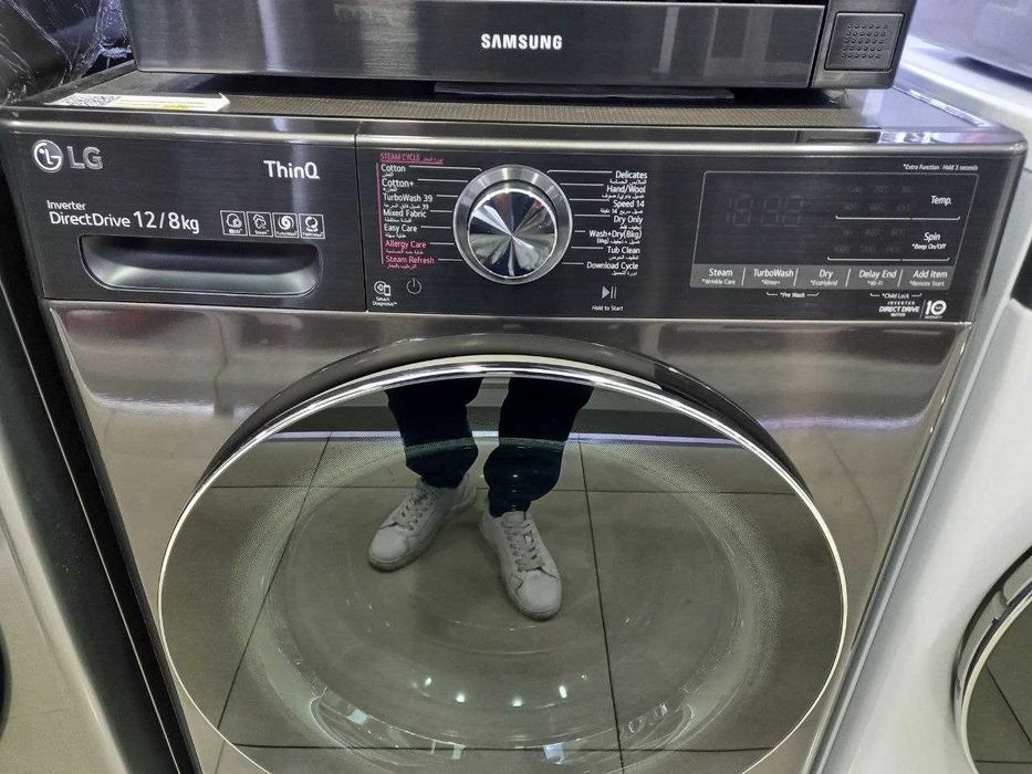 Стирально-сушильная машина LG 12/8 кг WDV1260BRP AIDD TurboWash Steam+