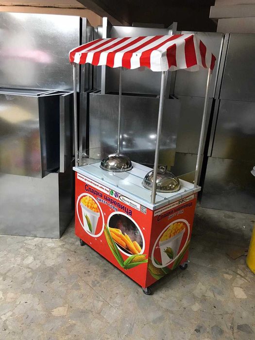 Колички за царевица на пара