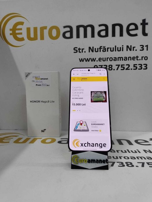 Telefon mobil Honor Magic 8 Lite, 8GB RAM, 256GB, 5G, Midnight -N-