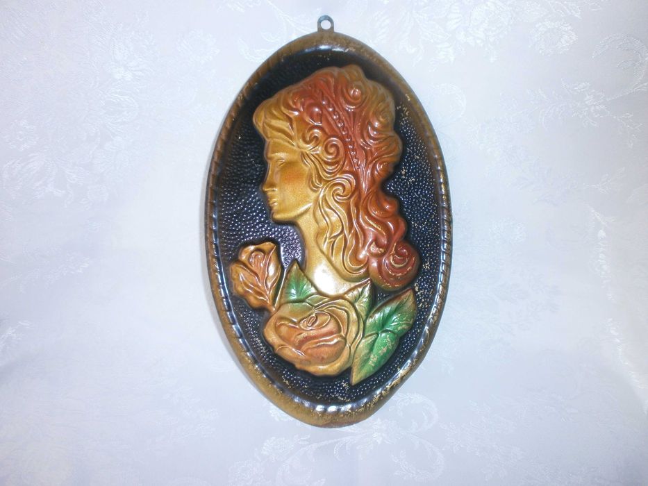 Стара  Месингова Декоративна Картина , Пано