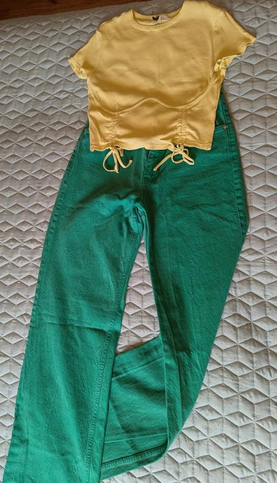 Дънки" Zara "+ подарък къса блузка