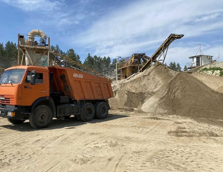 услуги самосвала камаз, песок мытый щебень