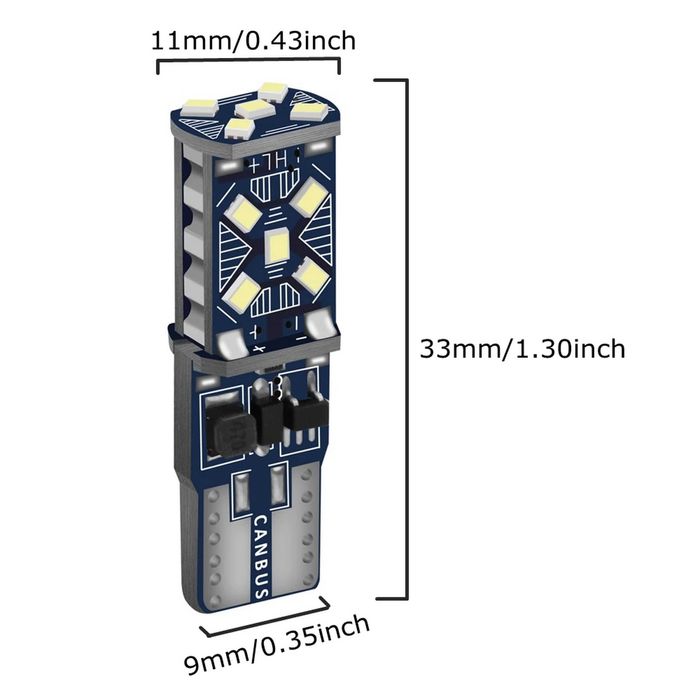 Супер ярки T10 LED крушки Canbus без грешка-Дневни светлини