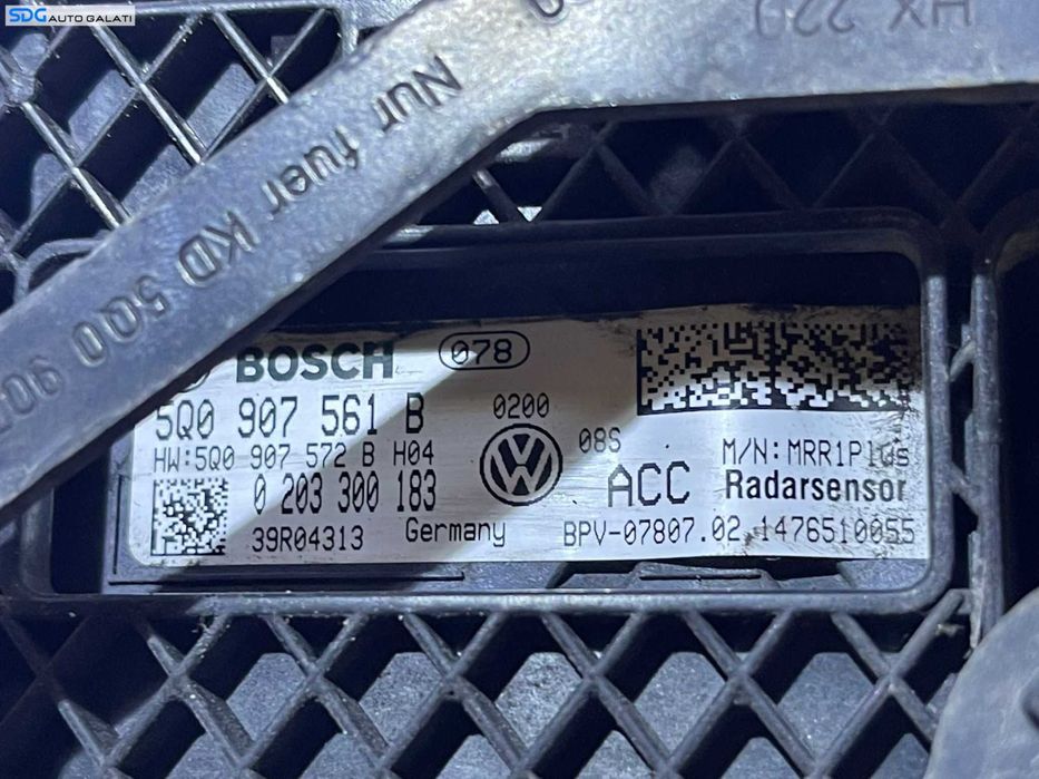 Distronic Radar Skoda Octavia 3 1.6 TDI 2013 - 2017 Cod 5Q0907561B 5Q0907572B 0203300183 [S0183]