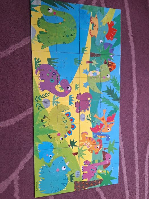 Headu двустранен пъзел с динозаври