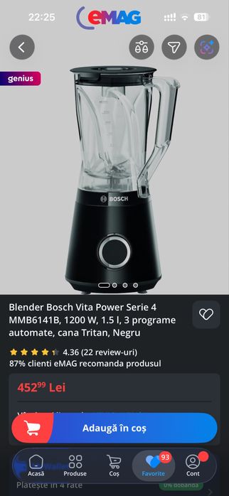 Blender Bosch Vita Power Serie 4