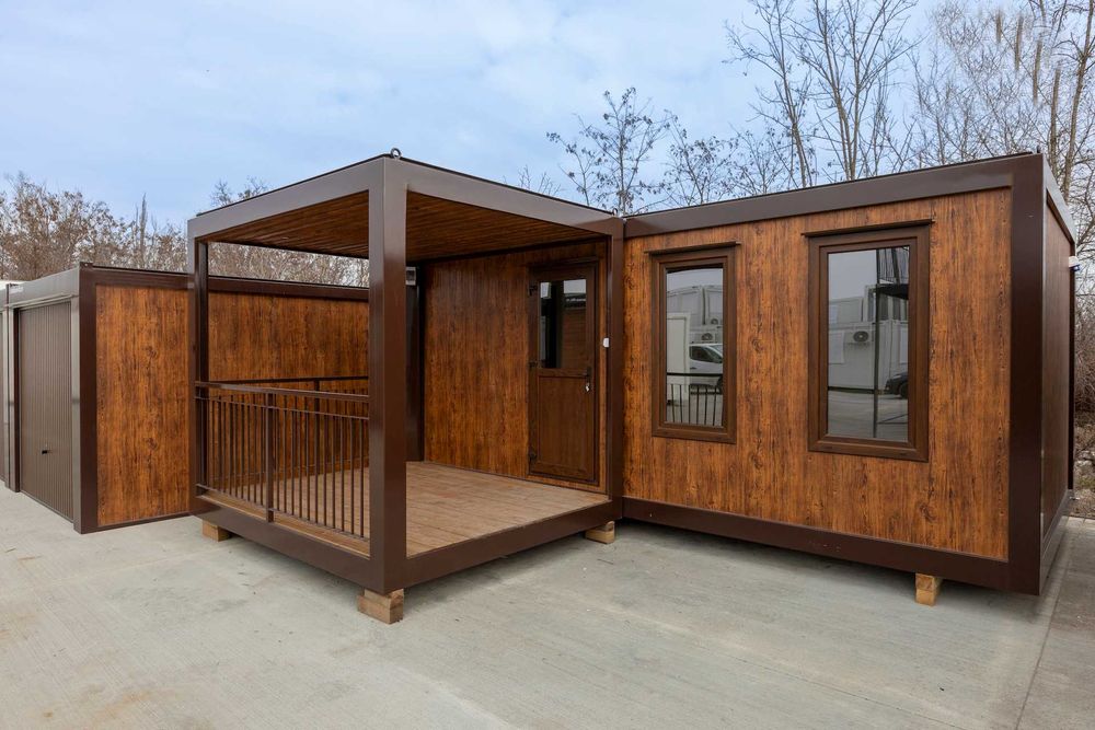 Vand container modular, standard, tip vitrina, cabina de paza, depozit