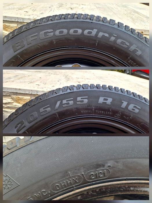 4 jante 5×108 R16 originale Ford cu anvelope profil 6 mm M+S an 2021