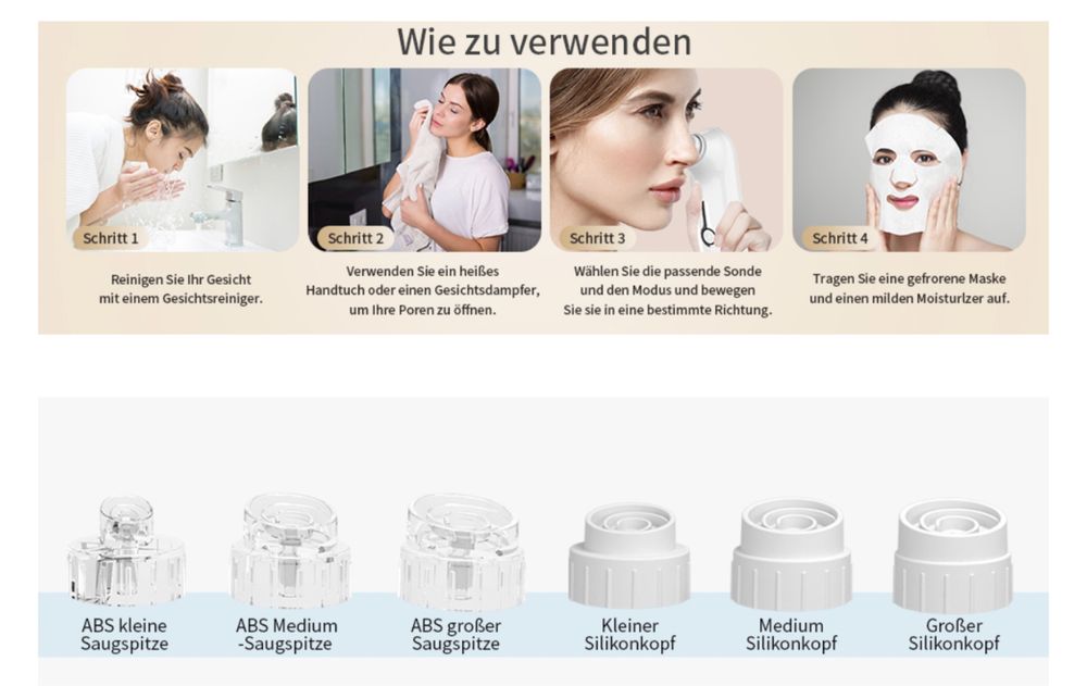 Aparat indepartat puncte negre, de grasime, cu vacuum