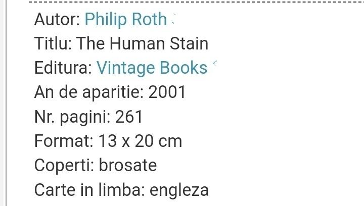 Cartea și filmul: The Human Stain. Noi, sigilate