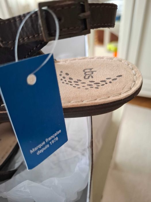 Sandale TBS Franta, piele naturala marime 39 Noi, 25 cm