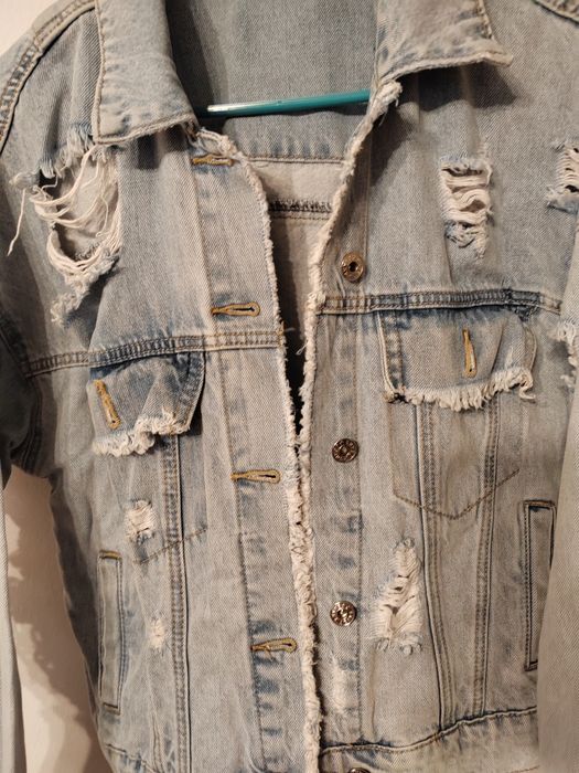 Geaca de blugi albastra oversize