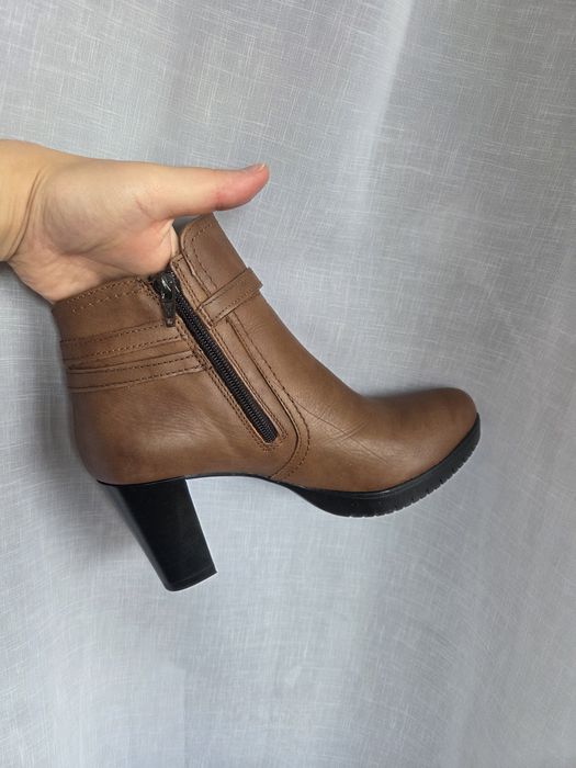 Botine Tamaris cu toc inalt din piele