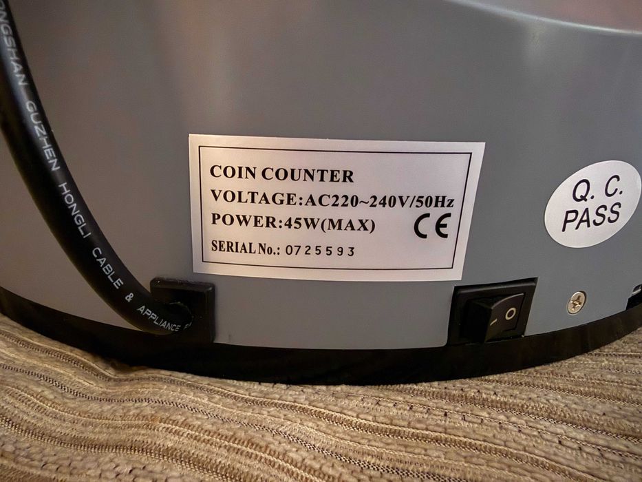 Машина за броене и сортиране на монети стотинки с LED дисплей