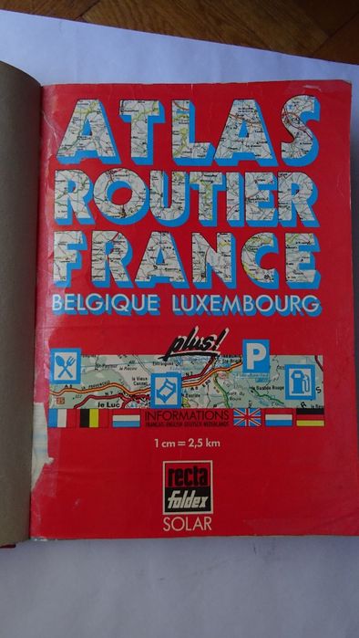Atlas rutier Franta, Belgia, Luxemburg (format mare) scara 1:250000