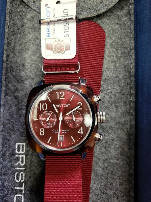 Уценка Briston Clubmaster Acetate Case Nylon Strap Кварц Классик