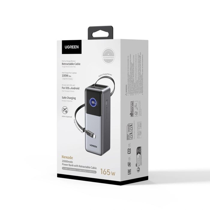 Ugreen Nexode 20000mAh 165W (Retractable Cable)