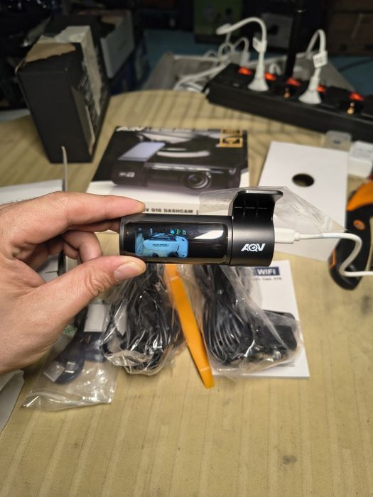 Автомобилна предна задна 4K WiFi камера за кола с 64GB SD карта, цикли