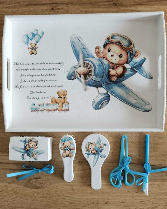 Tăviță moț - Set 7 piese - unic și personalizat