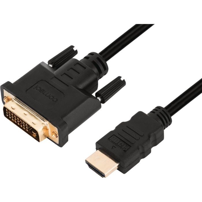Кабел за компютър HDMI - DVI с оплетка Ver. 1.4 - 1.5 метра Нов гр ...