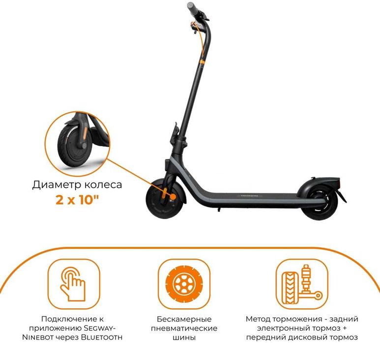 Электросамокат Ninebot E2 Plus в отличном состоянии