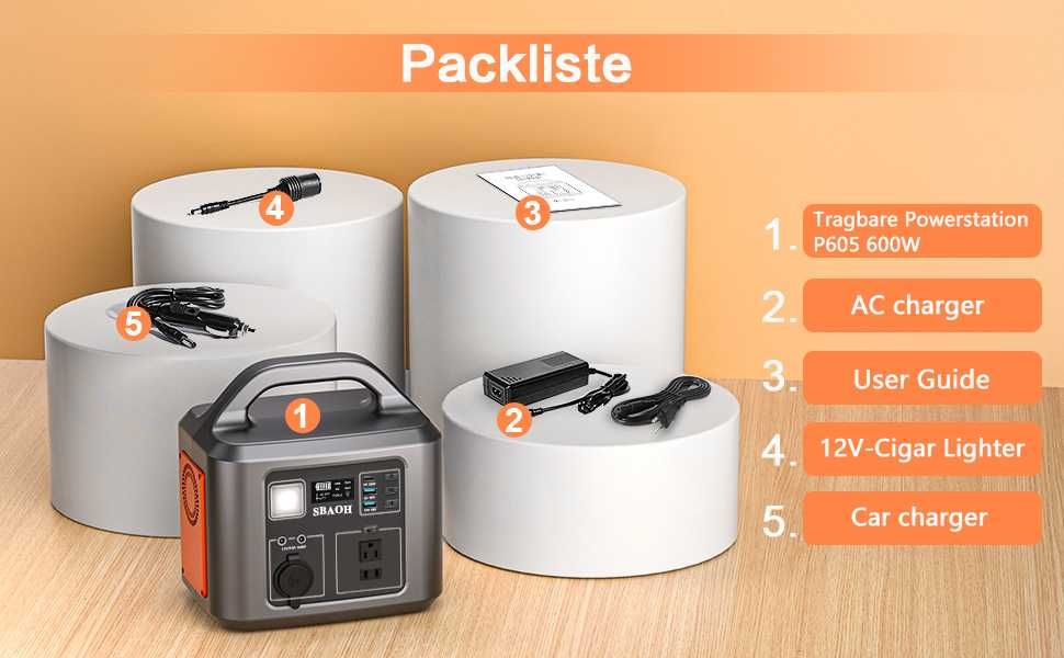 Преносима зарядна станция SBAOH 600W / 538.7Wh – Соларен Генератор