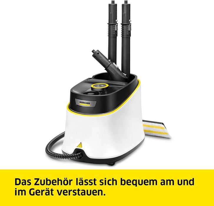 Парочистител Kärcher SC3 Deluxe, Налягане на парата 3,5 бара, Време за нагряване 30 сек Мощност 1900W, Площ на почистване: 75кв, Резервоар 1л
