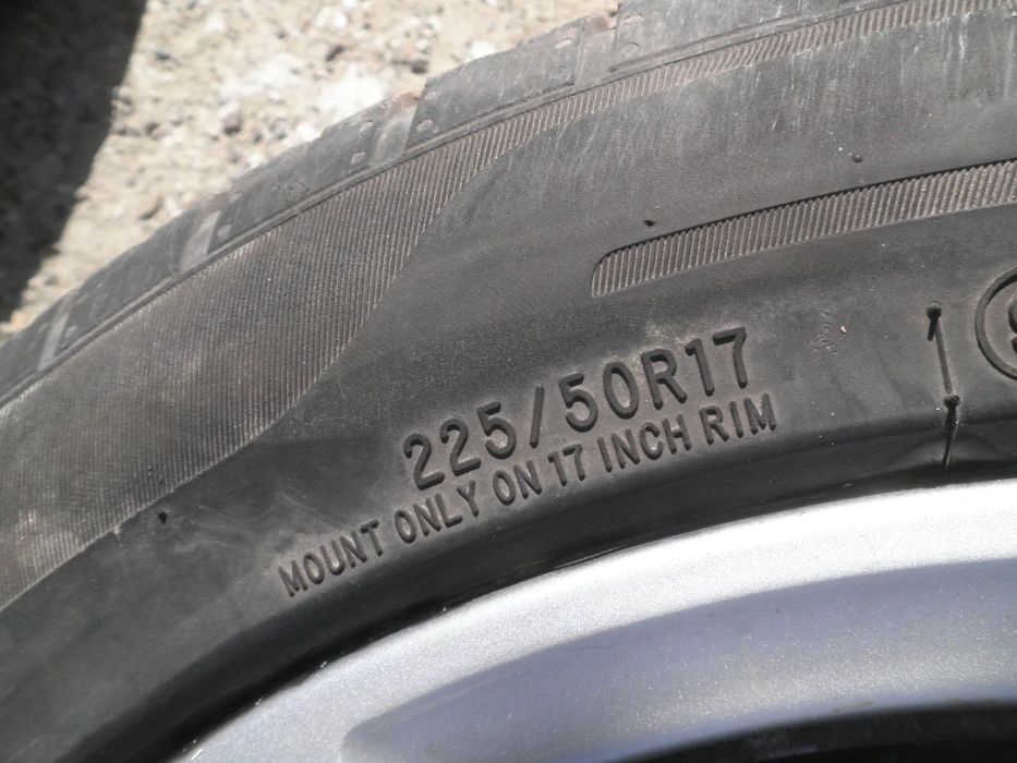 Jante 17" cu anvelope 225/50/R17 Audi A6 C6 4F0601025C 7.5J ET45