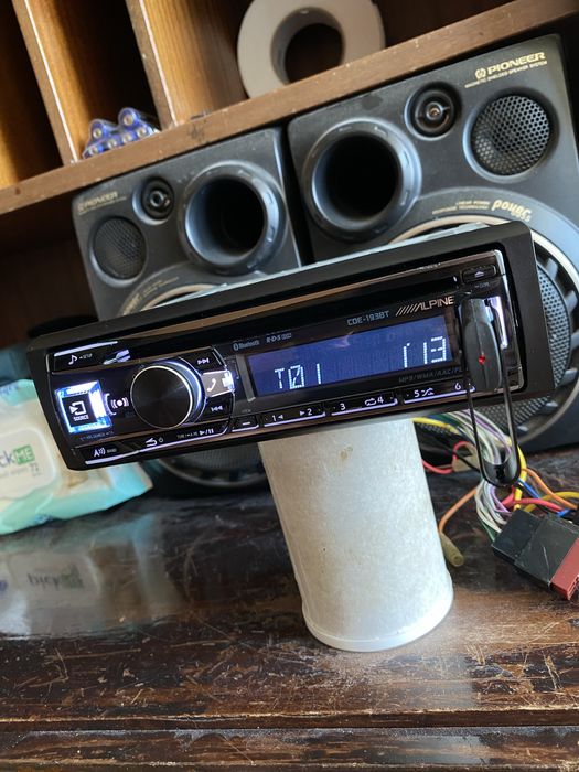ALPINE CDE-193BT - ВИСОК КЛАС!- BLUETOOTH USB CD mp3 плеър за кола сд авто радио