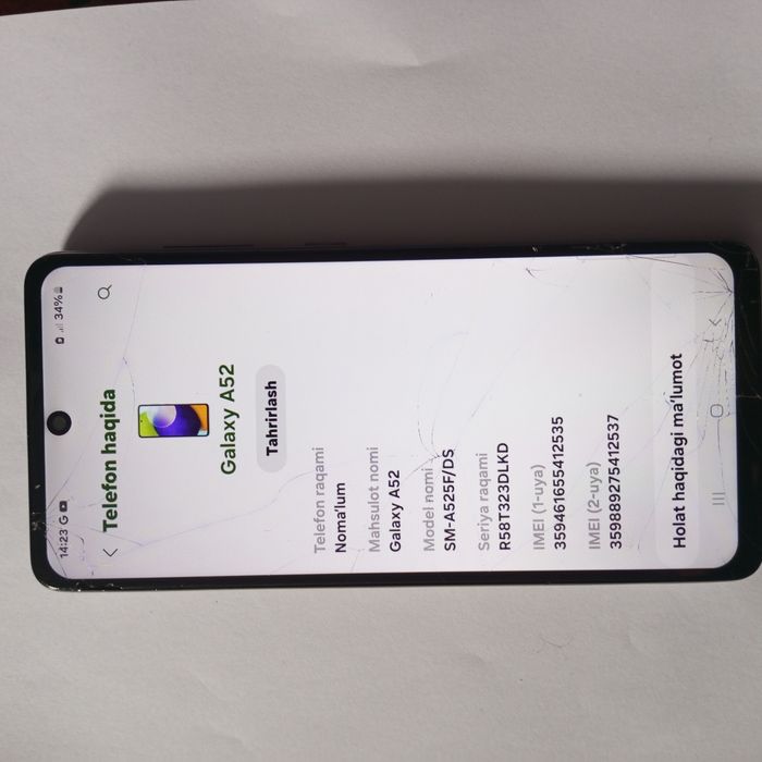 Samsung A52 128gb
