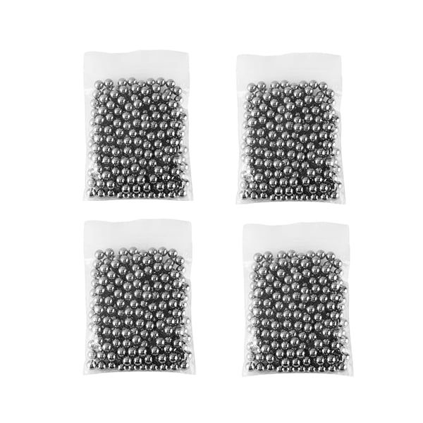 Set 400 bile metalice pentru airsoft si prastie 6 mm, argintiu