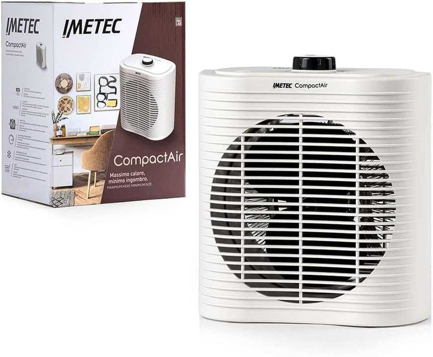 Вентилаторна печка, Imetec Compact Air, Малка и мощна,2000W, калорифер