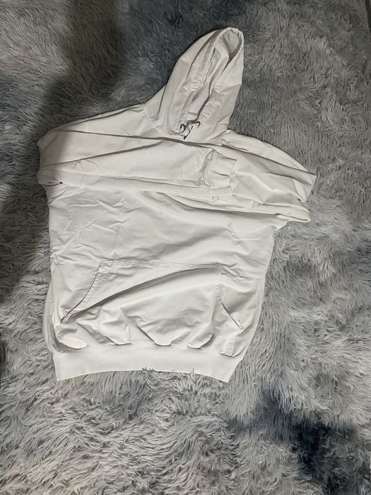 худи белая, с капюшоном