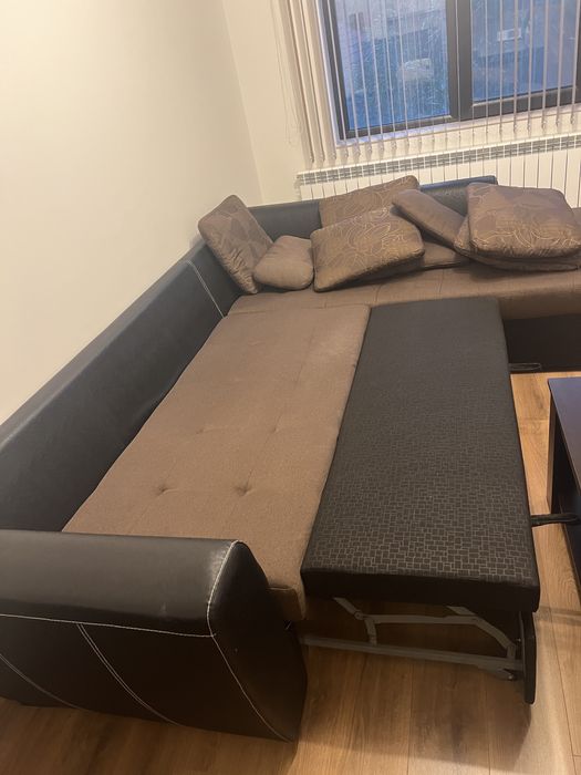 Холов Ъглов диван разтегаем и маса