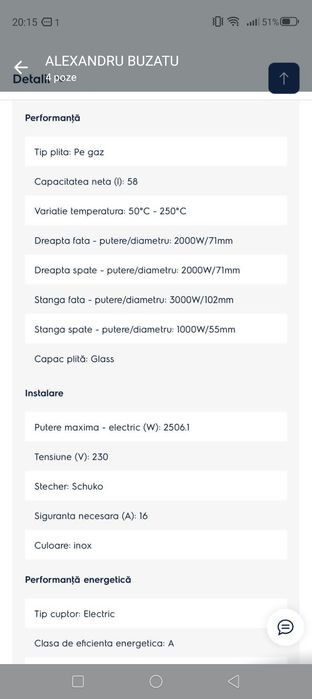 Aragaz Electrolux Steam Bake cataliza 50 cm
