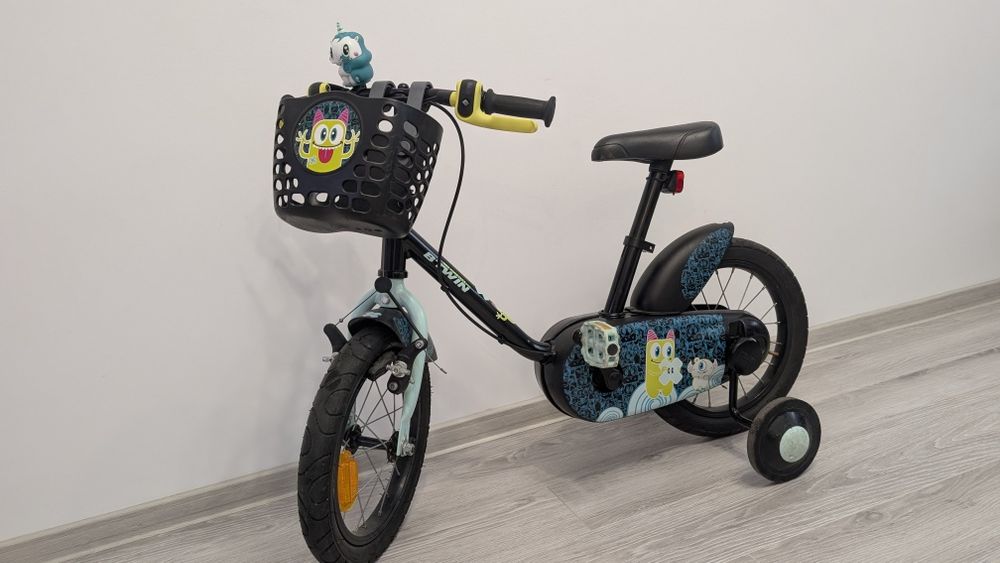 Bicicleta B'Twin 500 14-inch Mini Monsters cu bara inițiere ciclism