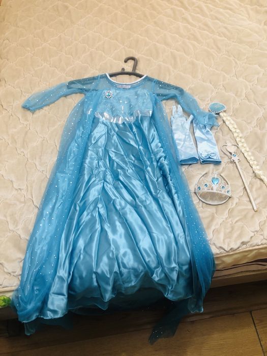 платье Эльзы для девочки 6-7-8-9лет