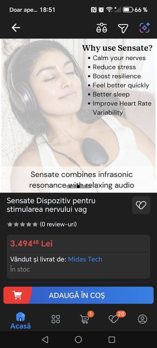 Dispozitiv pentru anxietate și reducerea stresului