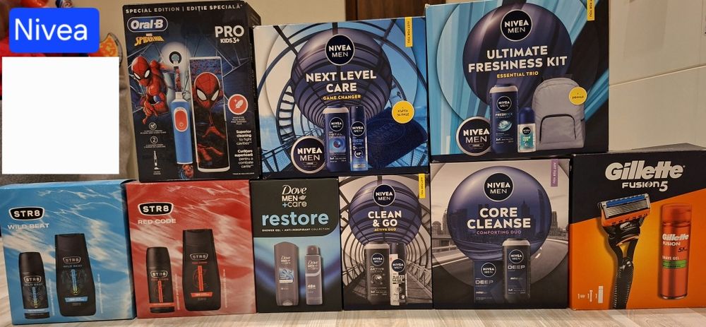 NIVEA MEN NEXT-LEVEL CARE Подаръчен комплект душ гел, део спрей, крем, кърпа