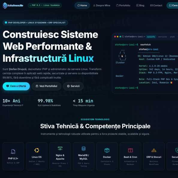 Creare site-uri, aplicații PHP și administrare servere Linux – Iași