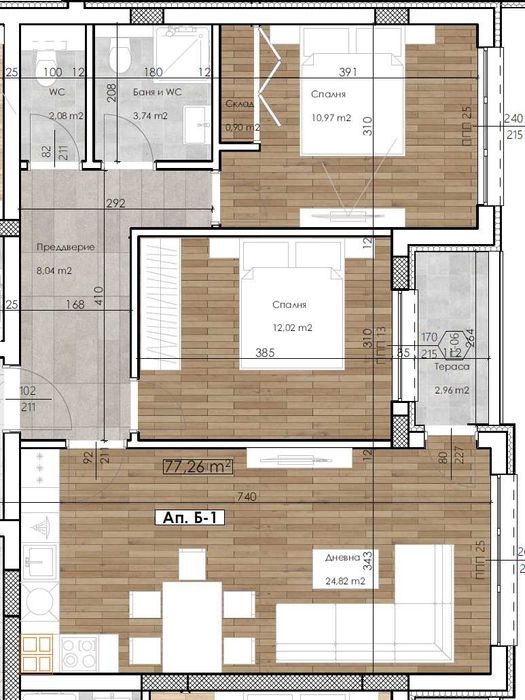 Продава се Тристаен апартамент в Пловдив, Остромила - 109 кв.м за 937 €/кв.м - Снимка #1