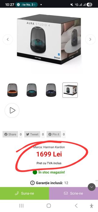 Harman Kardon Aura Studio 4 – ca noua, design iconic, sunet premium