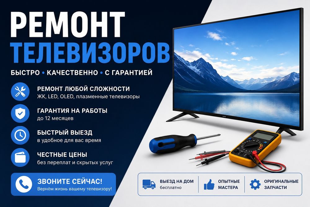 Ремонт телевизоров! Алматы