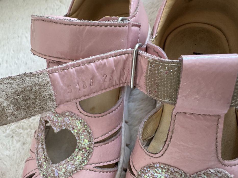 Angulus sandale fete Roz Mar.28(18cm) piele natural